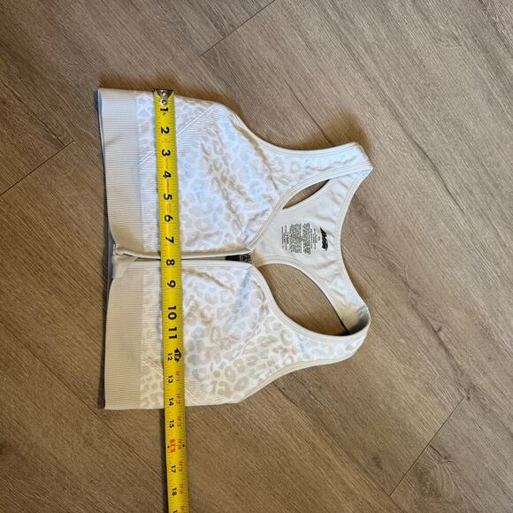 Avia Zip Front Sports Bra XXL Leopard Print Light Grey Racerback Style AV18191 - Picture 12 of 13